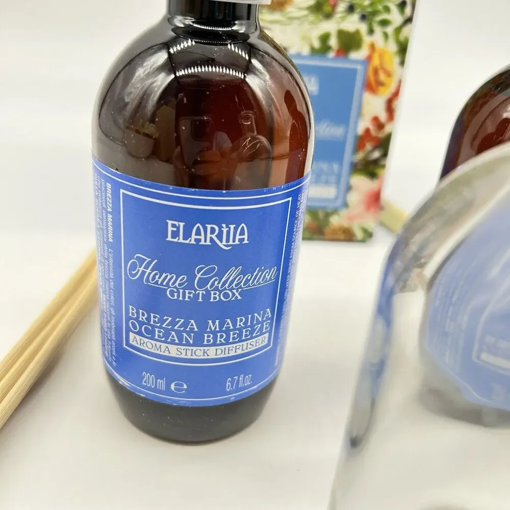 Elarila Aroma Stick Diffuser 2-6.7 fl oz Scents-Brezza Marina/Ocean Breeze-Glass